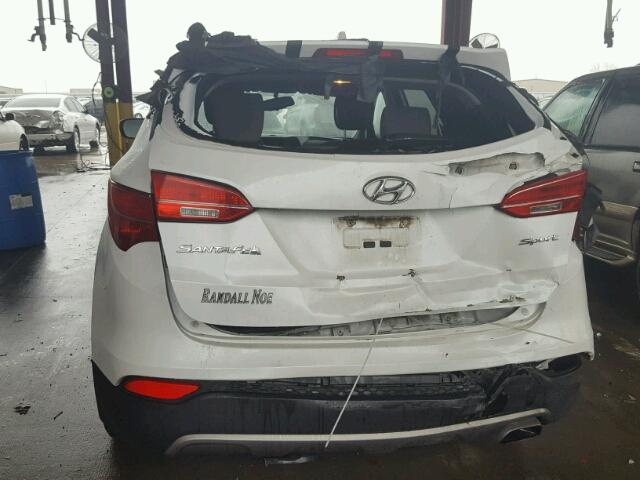 5XYZT3LB9DG063188 - 2013 HYUNDAI SANTA FE S WHITE photo 9