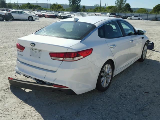 5XXGT4L35GG035581 - 2016 KIA OPTIMA LX WHITE photo 4