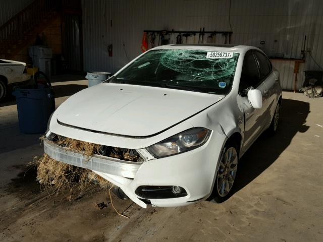 1C3CDFCB8ED697343 - 2014 DODGE DART LIMIT WHITE photo 2