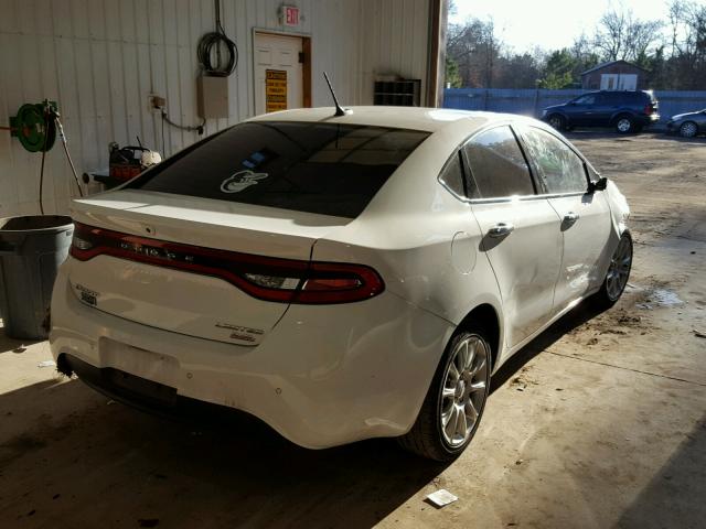 1C3CDFCB8ED697343 - 2014 DODGE DART LIMIT WHITE photo 4