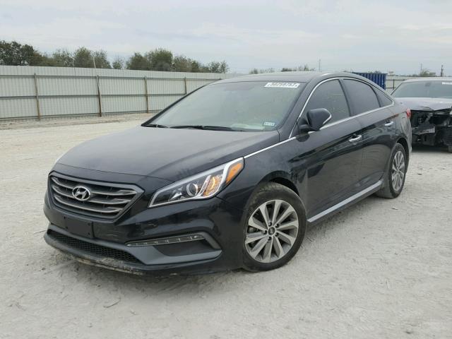 5NPE34AF9HH474146 - 2017 HYUNDAI SONATA SPO BLACK photo 2