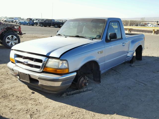 1FTYR10U9WPB42574 - 1998 FORD RANGER BLUE photo 2