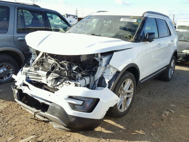 1FM5K8D85GGC95155 - 2016 FORD EXPLORER X WHITE photo 2