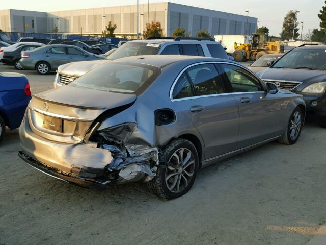 55SWF4JB7GU096901 - 2016 MERCEDES-BENZ C 300 GRAY photo 4