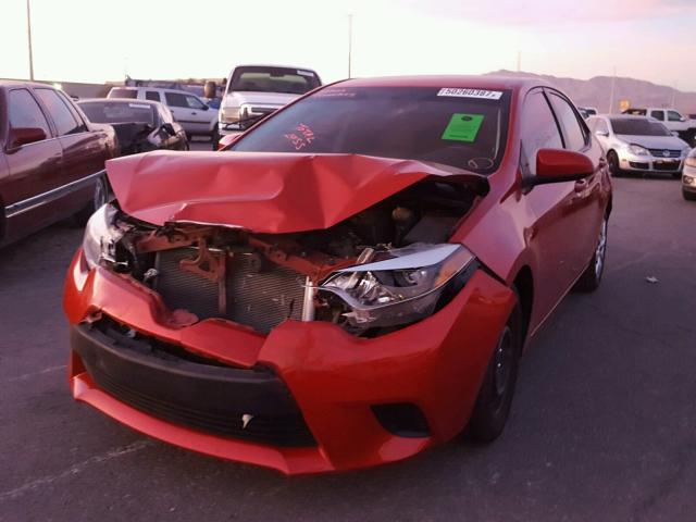 5YFBURHE9EP100533 - 2014 TOYOTA COROLLA L RED photo 2