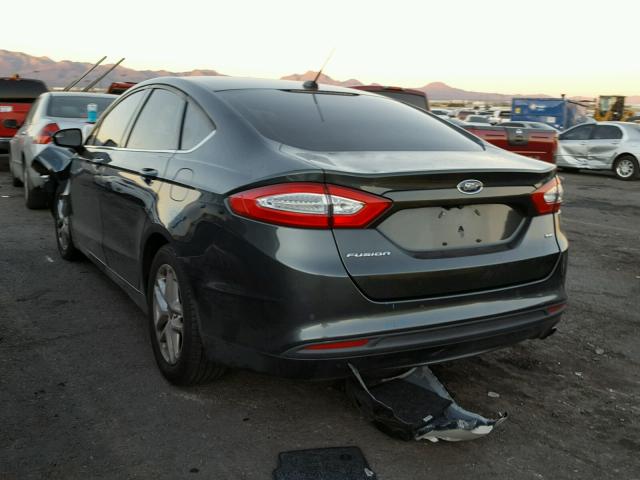 3FA6P0H77FR281042 - 2015 FORD FUSION SE GREEN photo 3