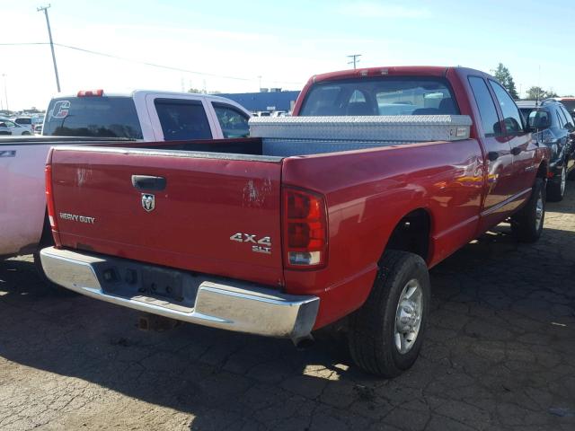 3D7KS28C15G865453 - 2005 DODGE RAM 2500 S წითელი ფოტო 4