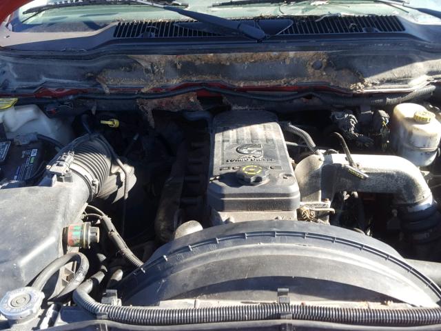 3D7KS28C15G865453 - 2005 DODGE RAM 2500 S წითელი ფოტო 7