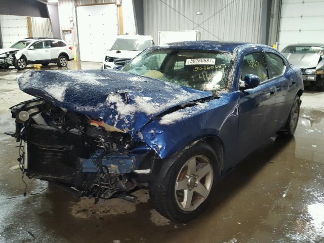 2B3CA4CD7AH214644 - 2010 DODGE CHARGER BLUE photo 2