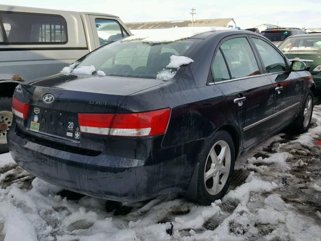 5NPEU46C48H315773 - 2008 HYUNDAI SONATA SE BLACK photo 4