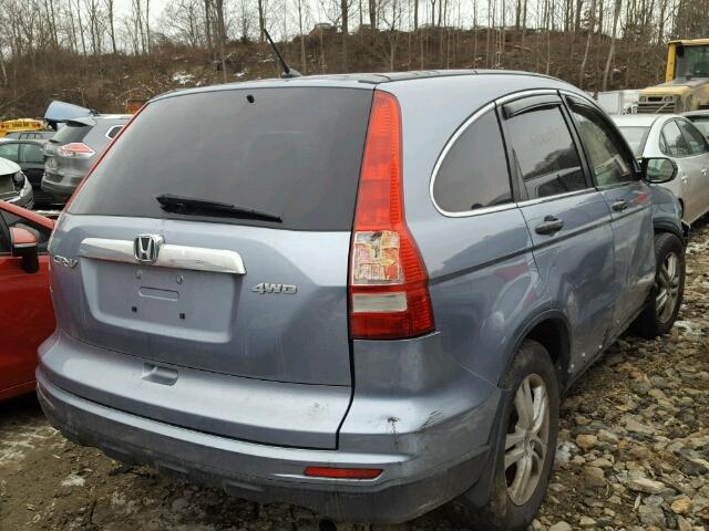 5J6RE4H58BL010612 - 2011 HONDA CR-V EX BLUE photo 4