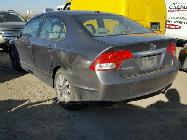 1HGFA16949L002110 - 2009 HONDA CIVIC EXL GRAY photo 3