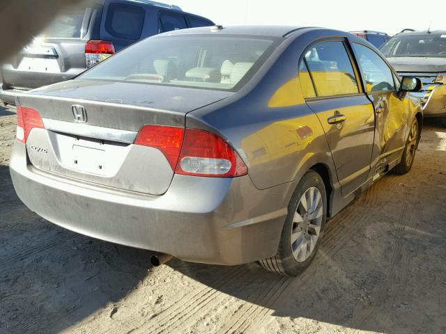 1HGFA16949L002110 - 2009 HONDA CIVIC EXL GRAY photo 4