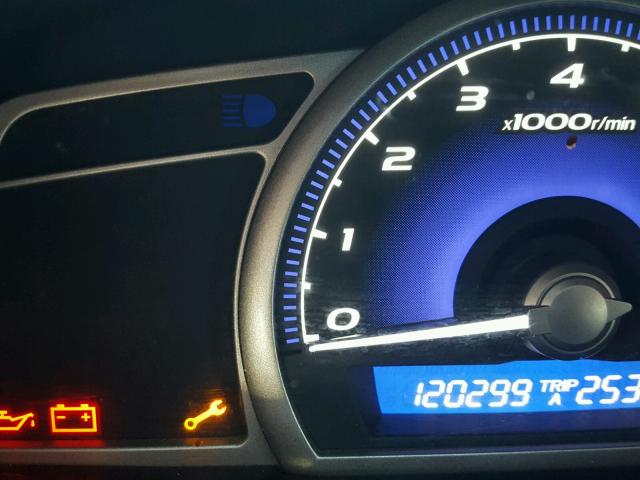 1HGFA16949L002110 - 2009 HONDA CIVIC EXL GRAY photo 8