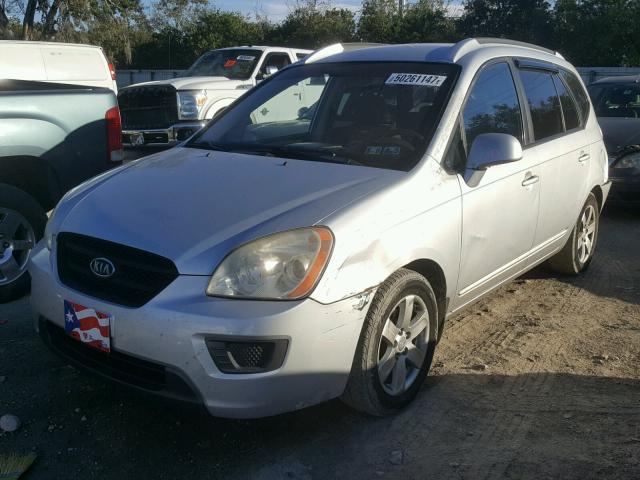 KNAFG526877118915 - 2007 KIA RONDO LX SILVER photo 2