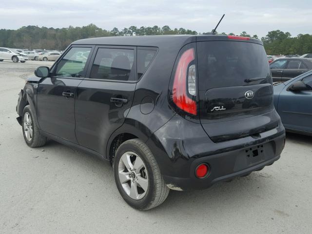 KNDJN2A27H7410931 - 2017 KIA SOUL BLACK photo 3