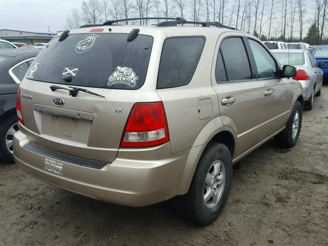 KNDJC733865510618 - 2006 KIA SORENTO EX BEIGE photo 4