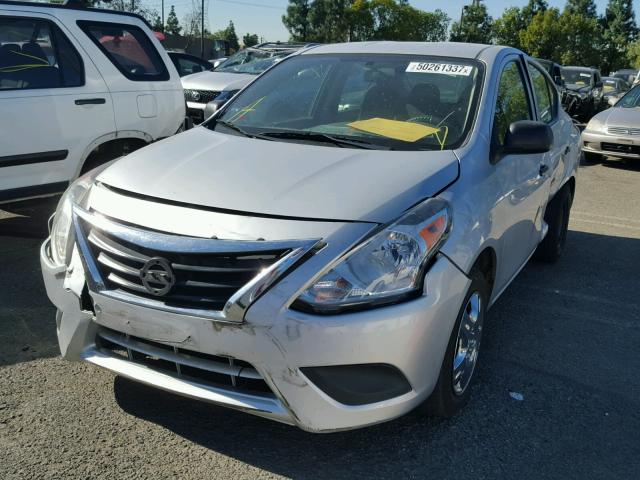 3N1CN7AP8FL905555 - 2015 NISSAN VERSA S SILVER photo 2