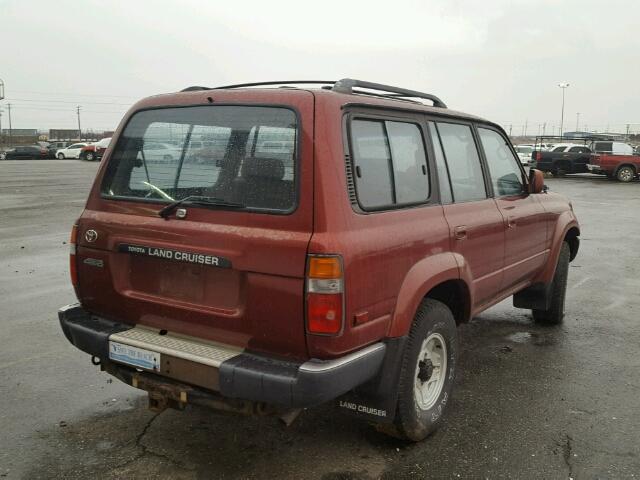 JT3FJ80W8M0017892 - 1991 TOYOTA LAND CRUIS MAROON photo 4