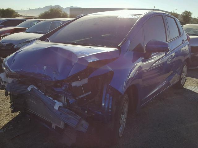 JHMGK5H58HS005371 - 2017 HONDA FIT LX أزرق صورة 2