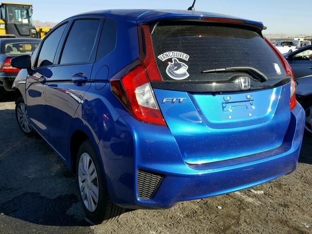 JHMGK5H58HS005371 - 2017 HONDA FIT LX أزرق صورة 3