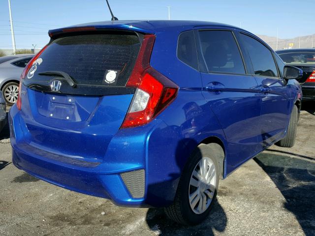 JHMGK5H58HS005371 - 2017 HONDA FIT LX BLUE photo 4