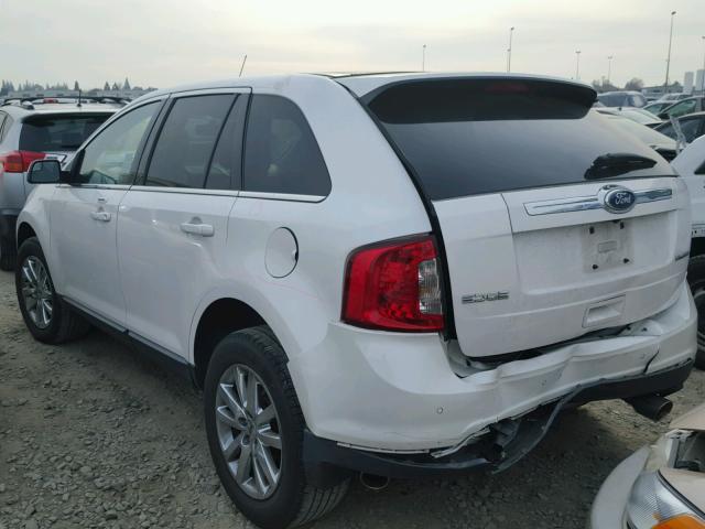 2FMDK3KC1CBA73218 - 2012 FORD EDGE LIMIT WHITE photo 3