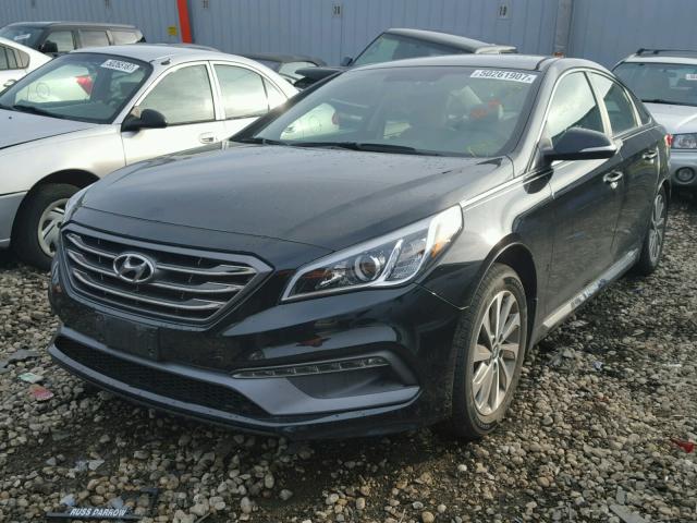 5NPE34AF6FH225137 - 2015 HYUNDAI SONATA SPO BLACK photo 2