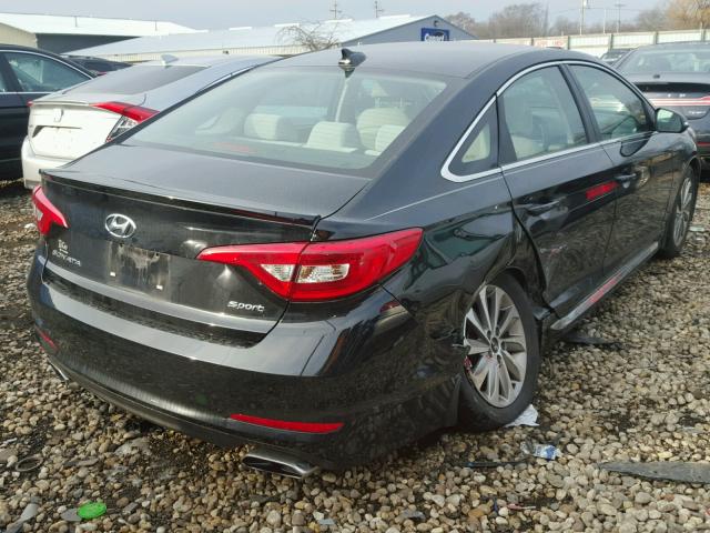 5NPE34AF6FH225137 - 2015 HYUNDAI SONATA SPO BLACK photo 4