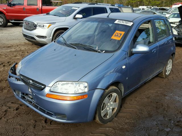 KL1TD66608B089222 - 2008 CHEVROLET AVEO BASE BLUE photo 2