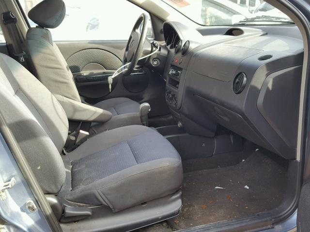 KL1TD66608B089222 - 2008 CHEVROLET AVEO BASE BLUE photo 5