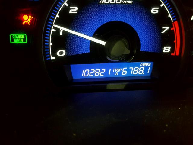 2HGFG1B82AH516230 - 2010 HONDA CIVIC EX ვერცხლისფერი ფოტო 8