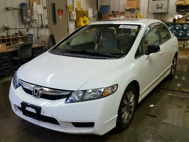 2HGFA16859H330284 - 2009 HONDA CIVIC EX WHITE photo 2