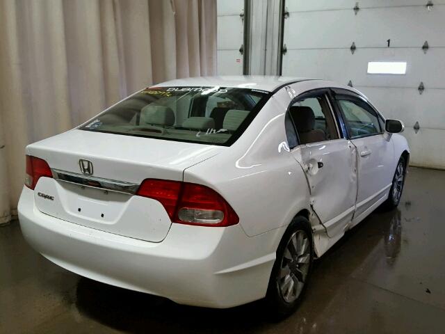 2HGFA16859H330284 - 2009 HONDA CIVIC EX WHITE photo 4