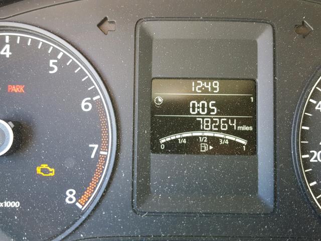 3VW1K7AJ0DM279755 - 2013 VOLKSWAGEN JETTA BASE GRAY photo 8