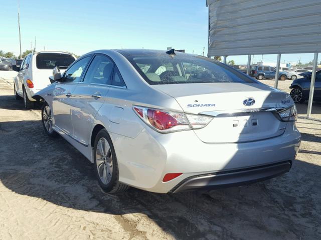 KMHEC4A45FA125340 - 2015 HYUNDAI SONATA HYB GRAY photo 3