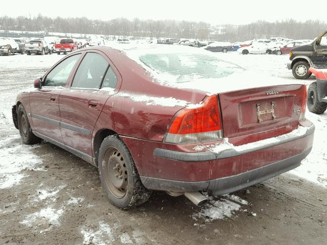 YV1RS53D732260167 - 2003 VOLVO S60 T5 MAROON photo 3