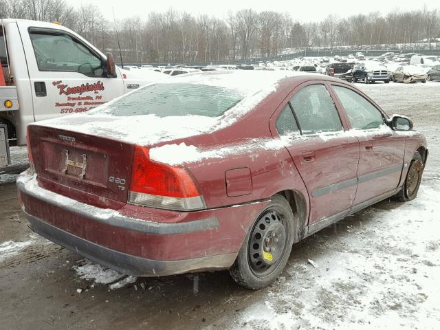 YV1RS53D732260167 - 2003 VOLVO S60 T5 MAROON photo 4