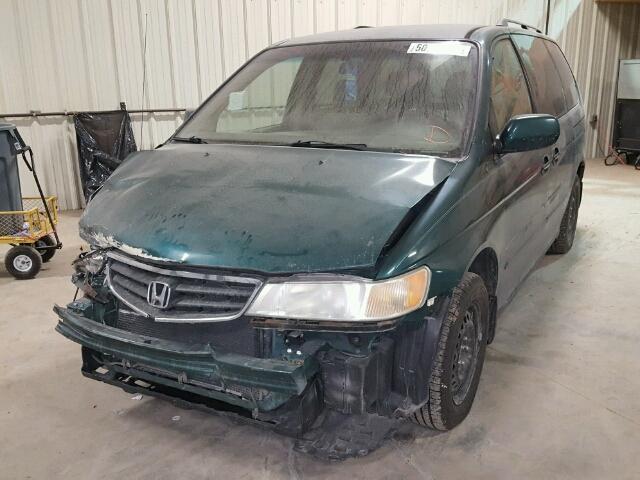 2HKRL18612H013326 - 2002 HONDA ODYSSEY EX GREEN photo 2