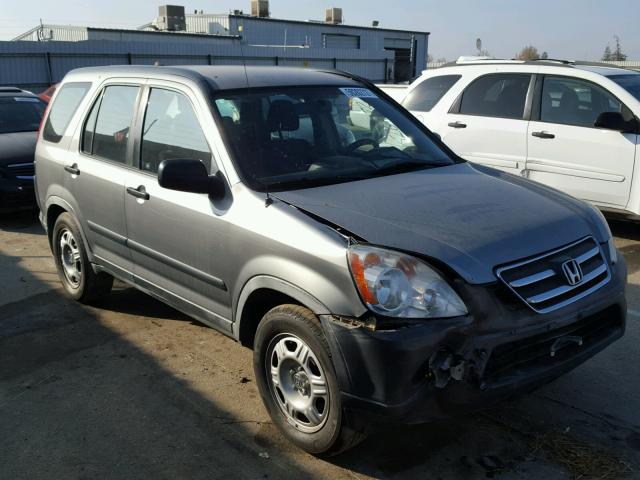 JHLRD68585C021377 - 2005 HONDA CR-V LX GRAY photo 1