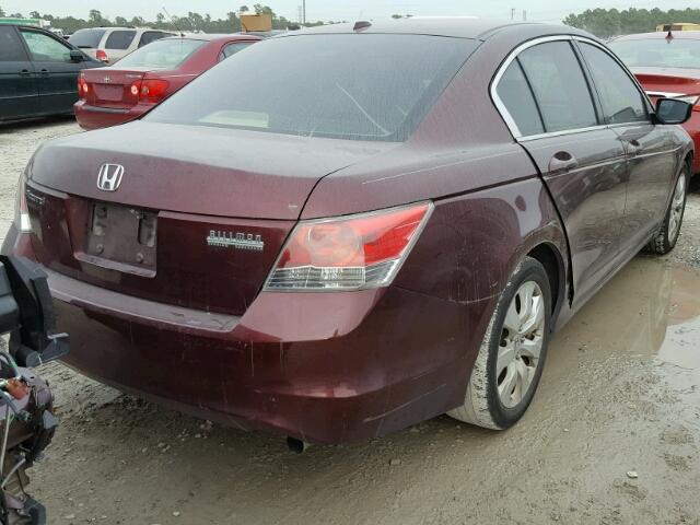 JHMCP26858C010792 - 2008 HONDA ACCORD EXL MAROON photo 4