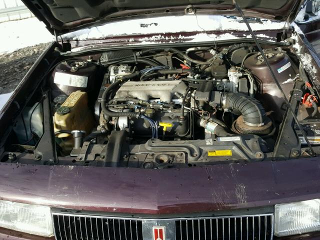 1G3AG55M5R6345379 - 1994 OLDSMOBILE CUTLASS CI BURGUNDY photo 7