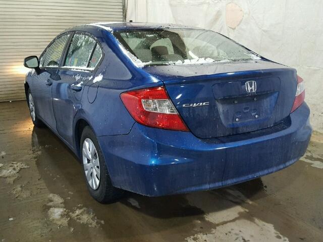 2HGFB2F51CH515030 - 2012 HONDA CIVIC LX BLUE photo 3