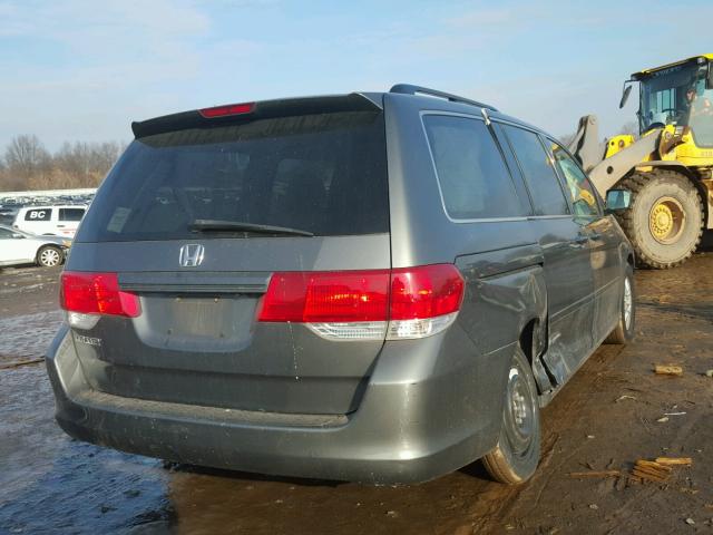 5FNRL38718B112157 - 2008 HONDA ODYSSEY EX GRAY photo 4