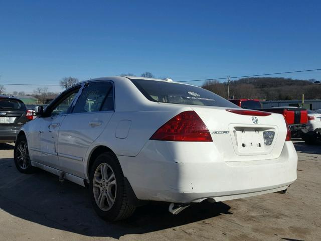 1HGCM56806A006106 - 2006 HONDA ACCORD EX WHITE photo 3