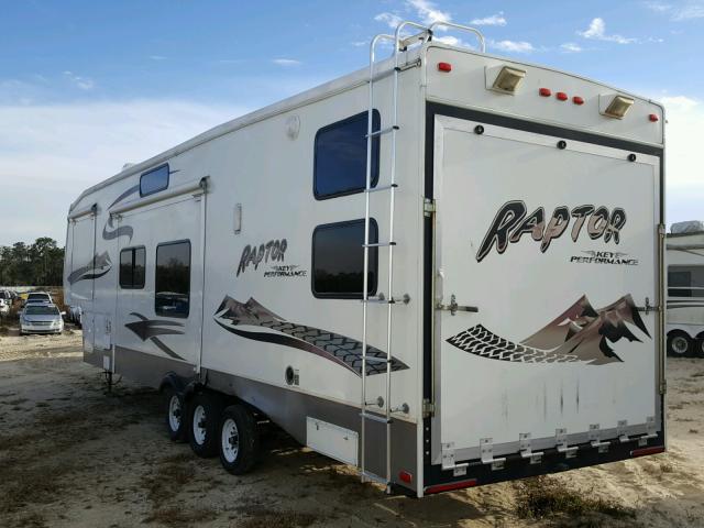 4YDF361367R802388 - 2007 KYRV RAPTOR WHITE photo 3