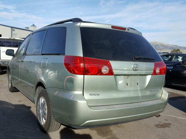 5TDZA23C36S557562 - 2006 TOYOTA SIENNA CE GREEN photo 3