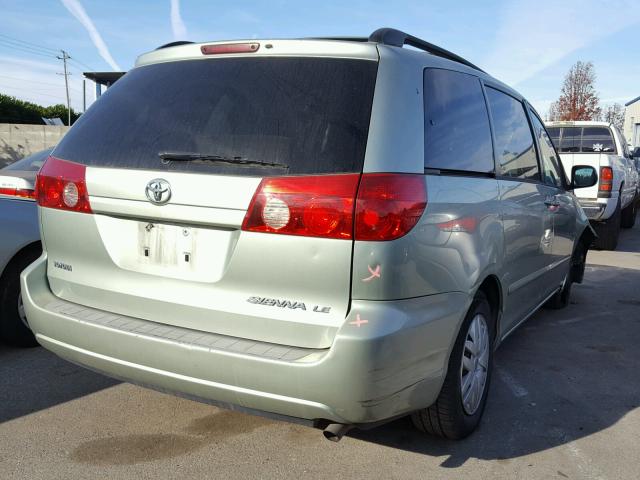 5TDZA23C36S557562 - 2006 TOYOTA SIENNA CE GREEN photo 4