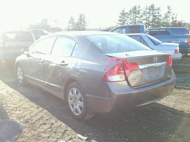 2HGFA16529H535695 - 2009 HONDA CIVIC LX GRAY photo 3