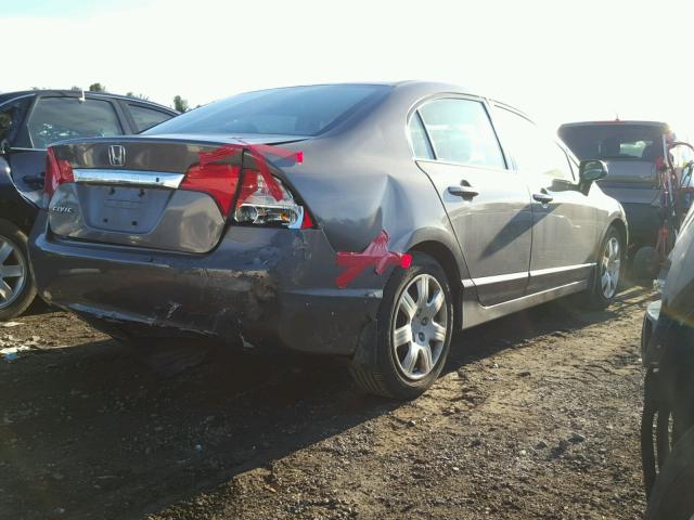 2HGFA16529H535695 - 2009 HONDA CIVIC LX GRAY photo 4